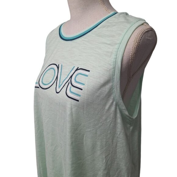 Old Navy Active Tank Top Green Love Gym Running Womens L Exercise Workout - Picture 4 of 8